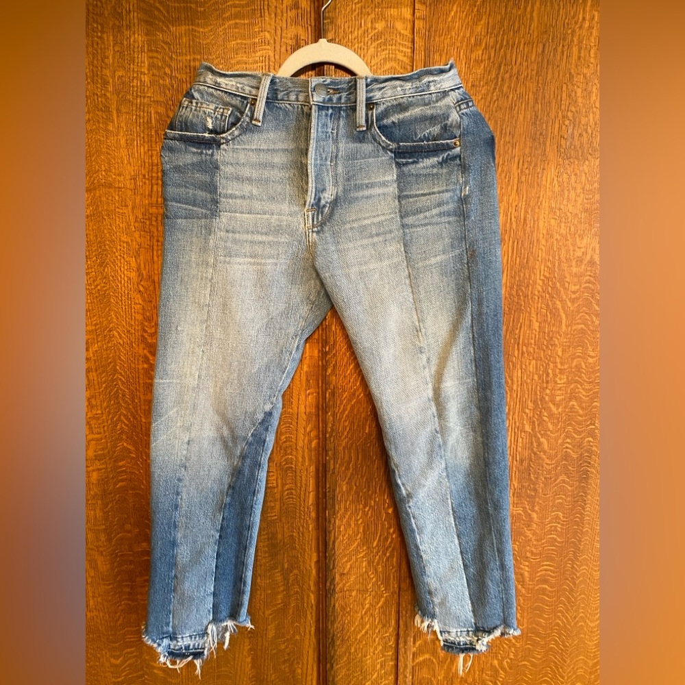 Frame Nouveau Le Mix   Denim Two-Tone Ankle Jeans 26